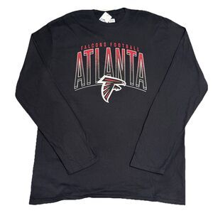 Atlanta Falcons 2XL NFL Team Apparel Tshirt Long Sleeve Tee Black Unisex NWT